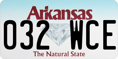 AR license plate 032WCE