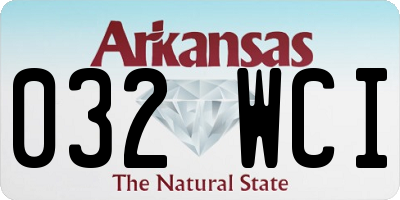 AR license plate 032WCI