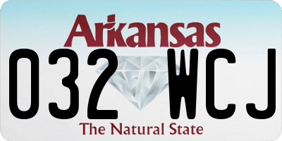 AR license plate 032WCJ