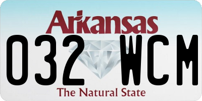 AR license plate 032WCM