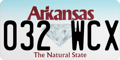 AR license plate 032WCX