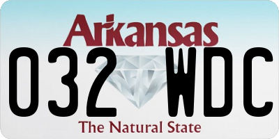 AR license plate 032WDC