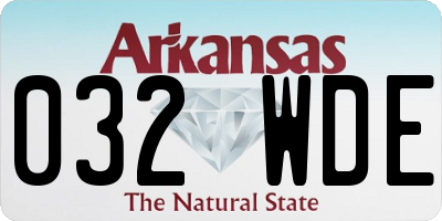 AR license plate 032WDE