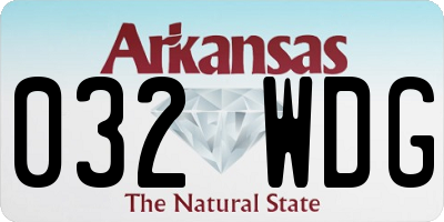 AR license plate 032WDG