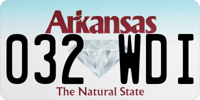 AR license plate 032WDI