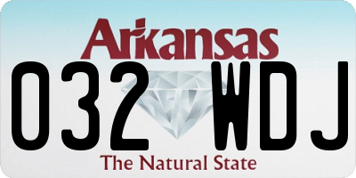 AR license plate 032WDJ