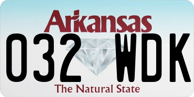AR license plate 032WDK