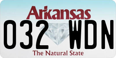 AR license plate 032WDN