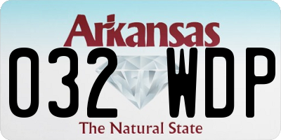 AR license plate 032WDP