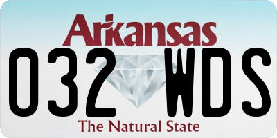 AR license plate 032WDS