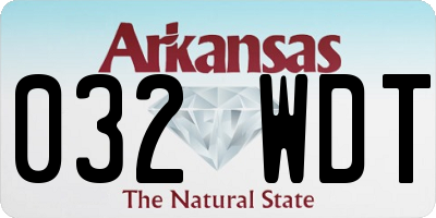 AR license plate 032WDT