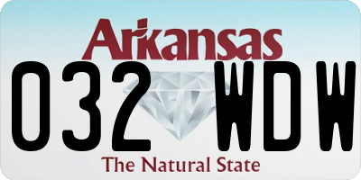 AR license plate 032WDW