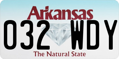 AR license plate 032WDY