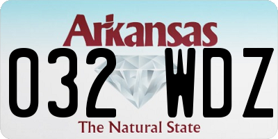 AR license plate 032WDZ