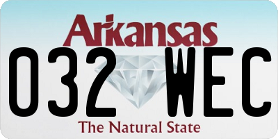 AR license plate 032WEC