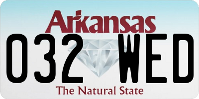 AR license plate 032WED