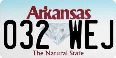 AR license plate 032WEJ