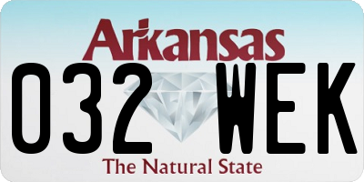 AR license plate 032WEK