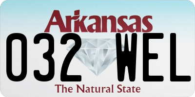 AR license plate 032WEL