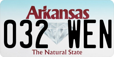 AR license plate 032WEN