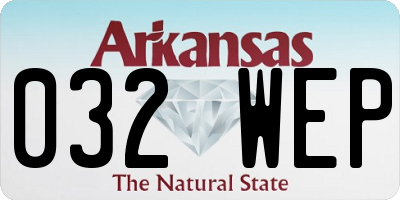 AR license plate 032WEP