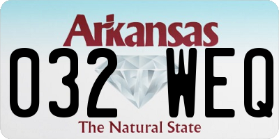 AR license plate 032WEQ