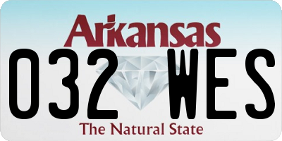 AR license plate 032WES