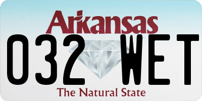 AR license plate 032WET