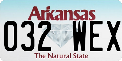 AR license plate 032WEX