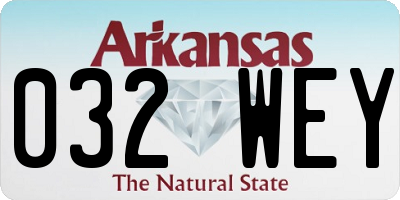 AR license plate 032WEY