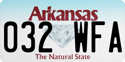 AR license plate 032WFA