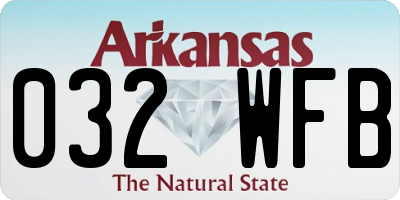 AR license plate 032WFB