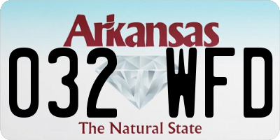 AR license plate 032WFD