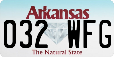 AR license plate 032WFG