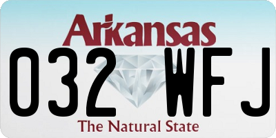AR license plate 032WFJ