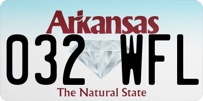AR license plate 032WFL