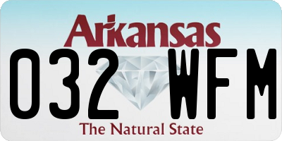 AR license plate 032WFM