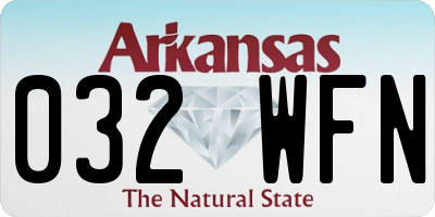 AR license plate 032WFN