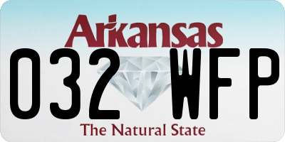 AR license plate 032WFP
