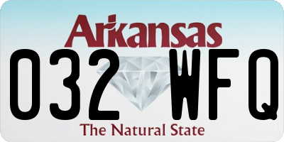 AR license plate 032WFQ