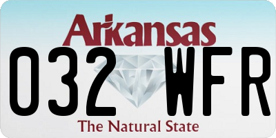 AR license plate 032WFR