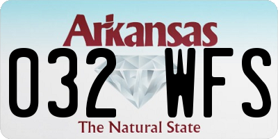 AR license plate 032WFS