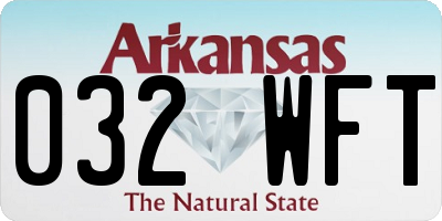 AR license plate 032WFT
