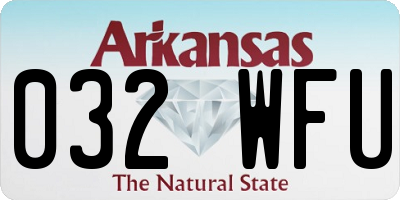 AR license plate 032WFU