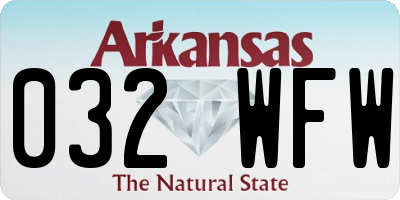 AR license plate 032WFW