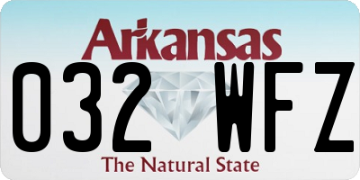AR license plate 032WFZ