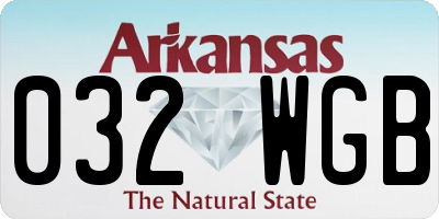 AR license plate 032WGB