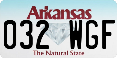 AR license plate 032WGF