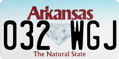 AR license plate 032WGJ