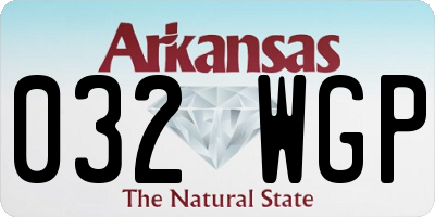 AR license plate 032WGP